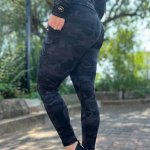 Black Camo Leggings - S Black