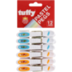 Plastic Pastel Pegs 12-PACK