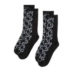 Monogram Socks Set 2 Pack -standard Monogram-black