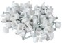 Noble Round Cable Clips 7MM WHITE100 Pieces Per Pack - Retail Packaging 3 Months Warranty