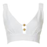 White Beaded Trim Bralette