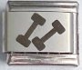 9MM Laser Italian Charm - Dumbells