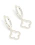 Silver Plated Cubic Zirconia Flower Teardrop Earrings 2- Pack