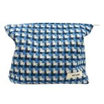 Gutgnk Corduroy Ladies Cosmetic Bag Large Capacity Canvas Cosmetic Bag Travel Toiletry Bag Accessories Organizer Blue Mesh