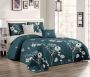 5 Piece Bedspread Set Queen - Green Silver