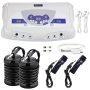 Veicomtech Dual Ionic Foot Bath Detox Machine Ion Detox Foot Bath Spa Cleanse System For 2 Users With MP3 Music Player 2 Array 2 Wrist Band Foot B