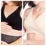 2-PACK Crop Top Nursing Bra B-d Cups - Large 36 / 1X Black + 1X Fudge