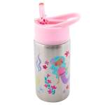 Stainless Steel Water Bottle With Flip Top Lid - Mermaid