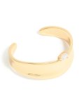 Goldair Gold Plated Diamante Centre Thick Wrist Cuff