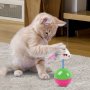 1PC Mouse-shaped Wobbly Tumbler Toy Ball Interactive Plush Mouse Toy For Cats To Play And Relieve Boredom