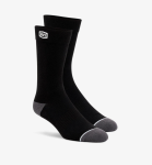 100% Solid Casual Socks Black - Large X -large