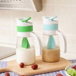 Kitchen Rotating Lid Salad Dressing Blender Sauce Bottle Random Color