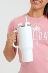 1200ML Thermos Vacuum Double Wall Stainless Steel Travel Flask Cup With Handle