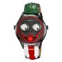 Skmei Joker-inspired Quartz Watch Unique Clown Face Dial With Leather Strap