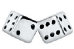 FLC126 - Dice Floating Locket Charm