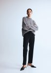 Slim Satin Trousers - Black