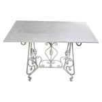 Steel Console Table Rectangular White 90CM
