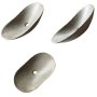 Sandstone Concrete Basin Sink Modern Oval Shape 59 X 39 X 12CM