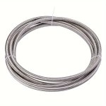 1M 6AN Fuel Line Hose AN6 5/16" Stainless Steel Braided Fuel Hose Durable Cpe Oil Gas Cooler Hose 5/16IN Universal Cpe Tube Oil 