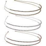 Bridal Hair Accessory Alice Headband Double Row With Strass