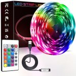 Hbowmdjia LED Strip Lights With Ir Remote Control Dimmable Color Changing Lighting Adjustable Color Temperature USB Powered Easy