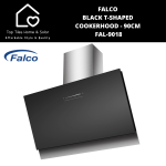Falco Angled Black Glass Cookerhood - 90CM FAL-9088
