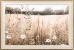 Astrdecor Framed Nature Wall Art Prints Vintage Wildflower Field Landscape Canvas Wall Art Bedroom Autumn Oil Painting Botanical