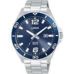 LORUS Gents Silver 3-HANDS Solar Watch