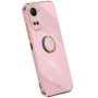 Gold Electroplated Phone Case With Ring Holder For Huawei Nova 10 Se