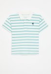 PoP Candy Striped Golf Tee - Green & White