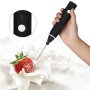 Handheld USB Milk Frother With 3 Speeds & 2 Heads