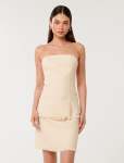 Juniper Strapless Fringed Top - 16 Natural Co-ord