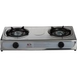 Alva 2 Plate Gas Stove Stainless Steel