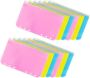 12PCS A6 Pvc Zipper Binder Pockets With 6 Holes Colorful Frosted Document
