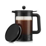 Bodum Bean Set French Press 1.5L Hot cold Brew Coffee Maker - White Black - Black