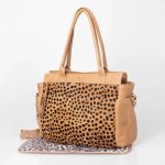 Thandana Noa Nappy With Faux Printed Fur Leather
