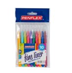 Penflex Colour Fineliners 10 PKT