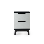 Steel & Rose Titus 2 Drawer Pedestal Black & White