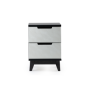 Steel & Rose Titus 2 Drawer Pedestal Black & White