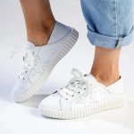Valentina Leather Sneaker - White - 8