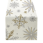 Christmas Table Runner Snowflake Decorations White Christmas Runner