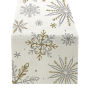 Christmas Table Runner Snowflake Decorations White Christmas Runner