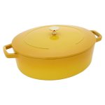 26CM Yellow Seafood Pot Spacious Non-stick Heat Resistant