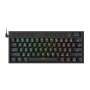 Redragon Horus MINI 61KEY Red Switch Rgb Low Profile Gaming Mechanical Keyboard - Black