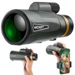 K&f Concept 12X50 Compact Monocular IP65 Water Resistant BAK4 Prisms & Fmc Coatings