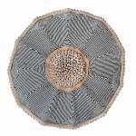 Beaded Shield - Black And White Wavy Design