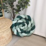 Cot Bumper Braided 3 Strand Green Green And Green