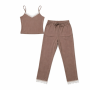Women's Two-piece Pajama Set - Brown