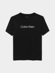 Calvin Klein Unisex Inst Logo Short Sleeve T-Shirt In Black - Black 16