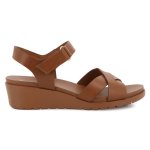 Atiana Wedge Sandals - Burnish Brown - 8